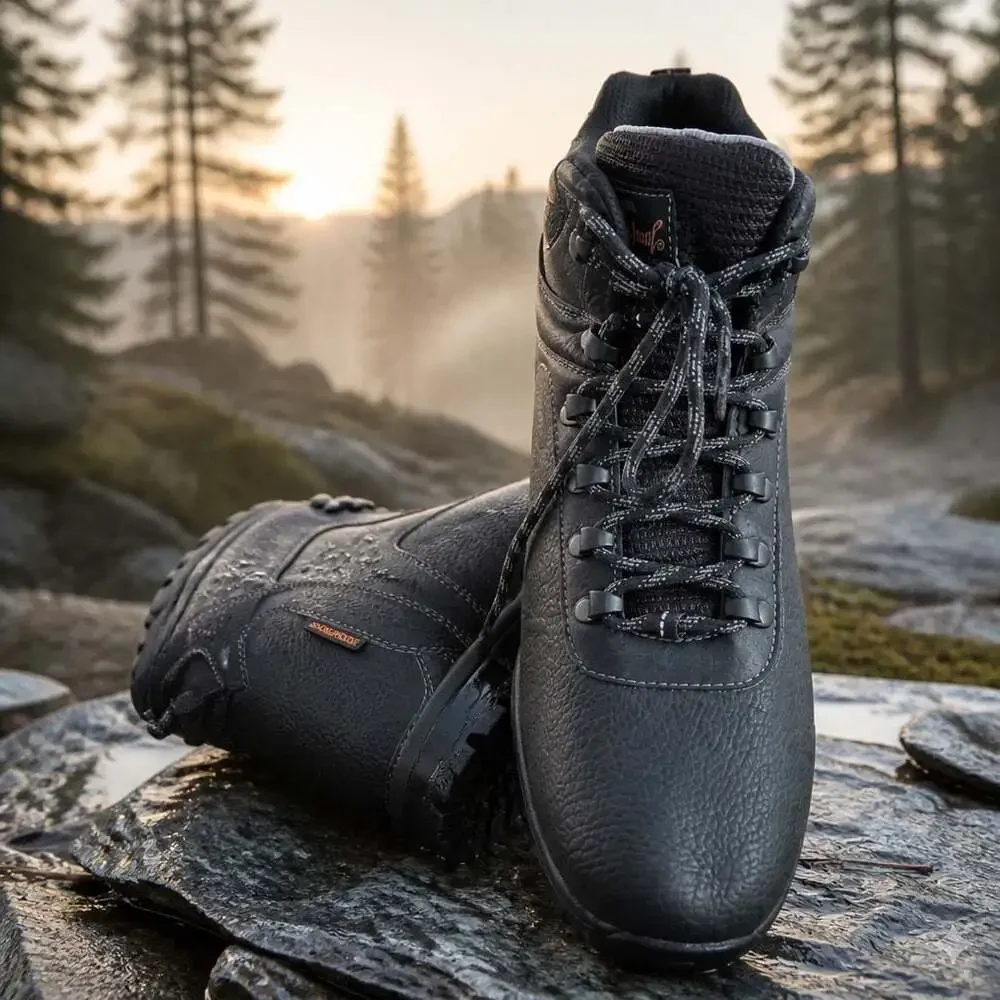 Original Weatherproof Vintage Jason Black Waterproof Hiking Boots Men's Size 13M